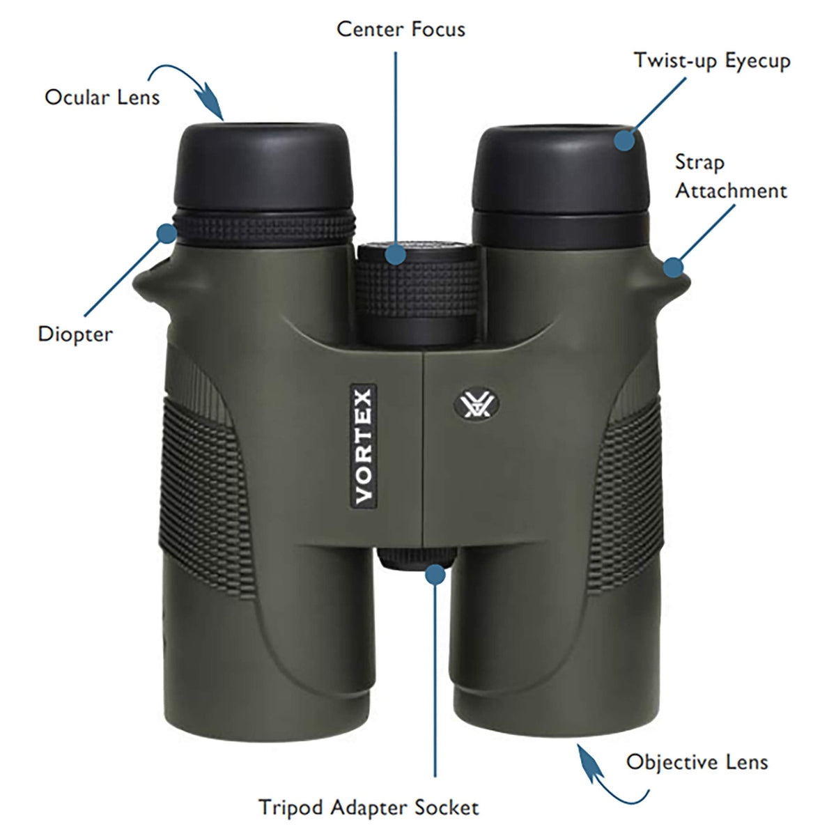 Vortex Optics Diamondback 10x42 Roof Prism Binocular (D241)
