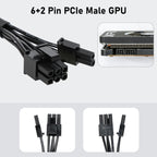 VORZOKISPL PCIe Cable for MSI Mag a750gl a850gl,8 Pin to 6+2 Pin GPU Power Cable for MSI (additional view 2)
