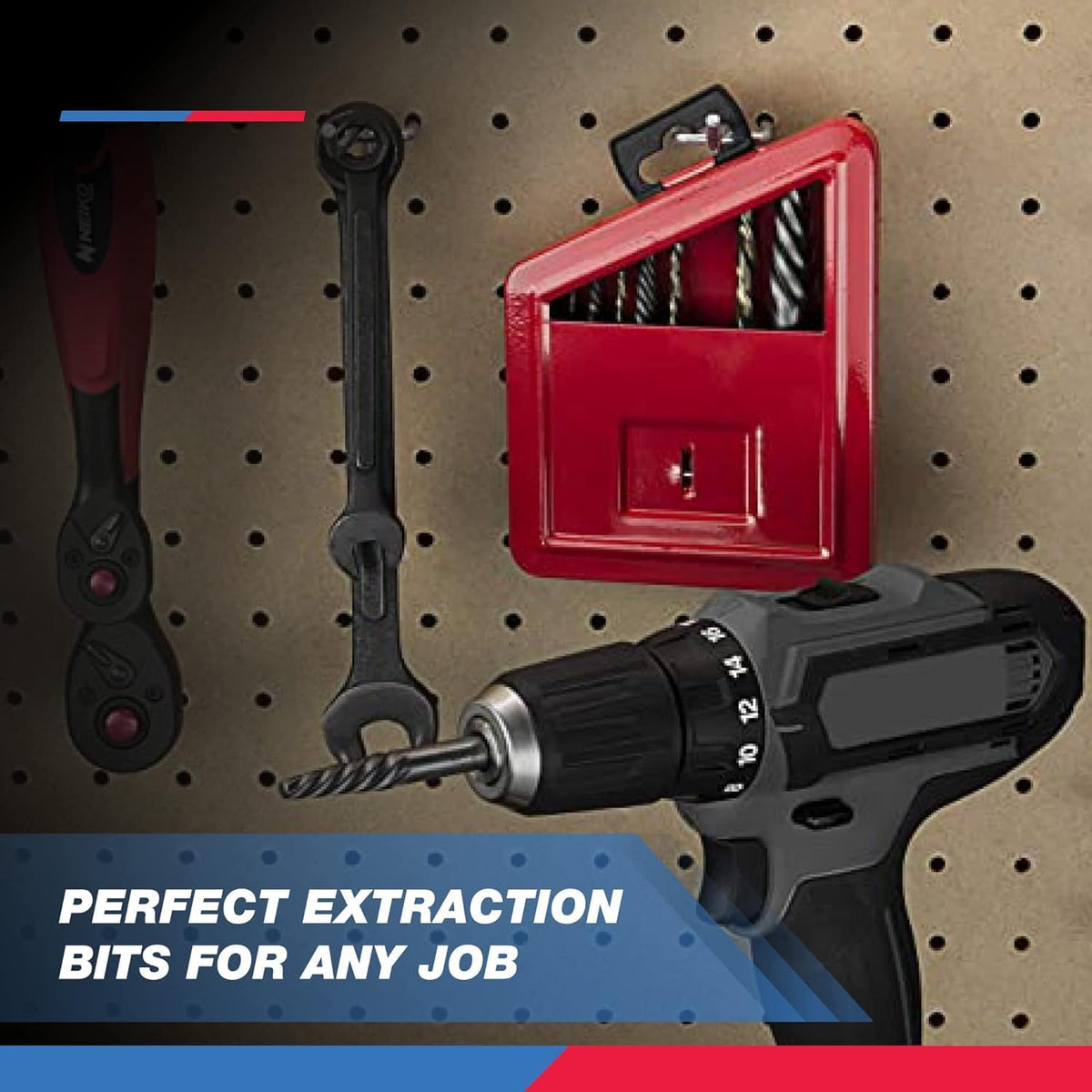 NEIKO 01925A Screw-Extractor And Left-Hand Drill-Bit Set, HSS M2 Steel Drill Bits, Alloy (additional view 4)