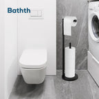 Toilet Paper Holder Stand, Toilet Paper Free Standing - Black view 5