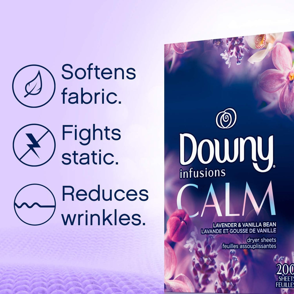 Downy Fabric Softener Sheets, Botanical Mist, 105 Ct, Pack of 2