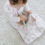 HALO SleepSack, 100% Cotton Wearable Blanket, Swaddle Transition Sleeping Bag, TOG 0.5, Wildflower Blush, Medium, 6-12