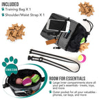 PetAmi Hands Free Dog Treat Pouch for Training and Walking - Black Stripes view 1