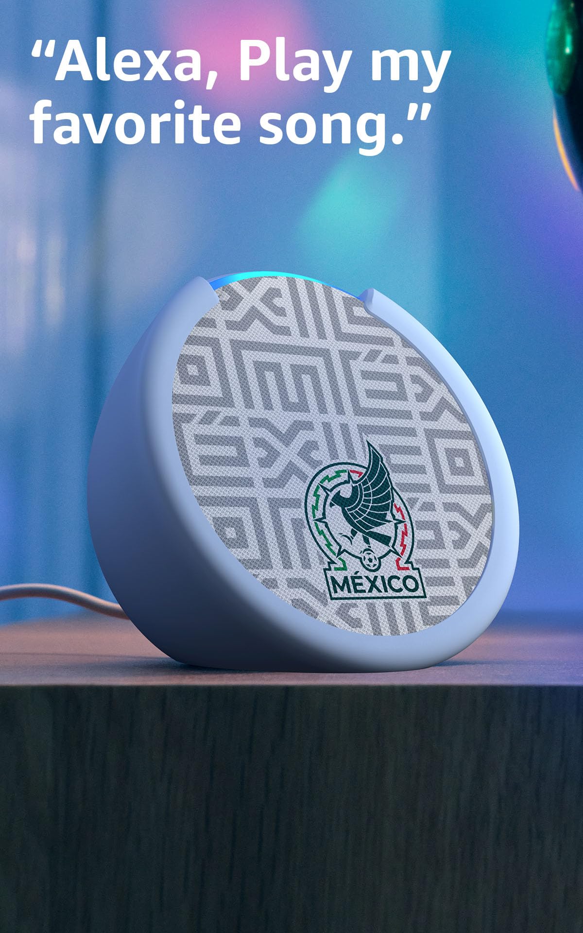 Amazon Echo Pop (newest model) - Mexico (White) view 2