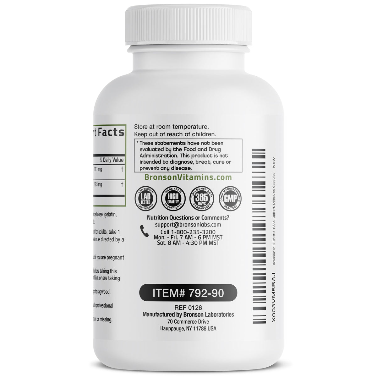Bronson Milk Thistle Silymarin Marianum & Dandelion Extract - 90 Count (Pack of 1) view 6