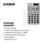 Casio HS-8VA Mini 6-Function Calculator