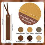 MIXVOVA Leather Bookmarks - Light Retro Color view 2