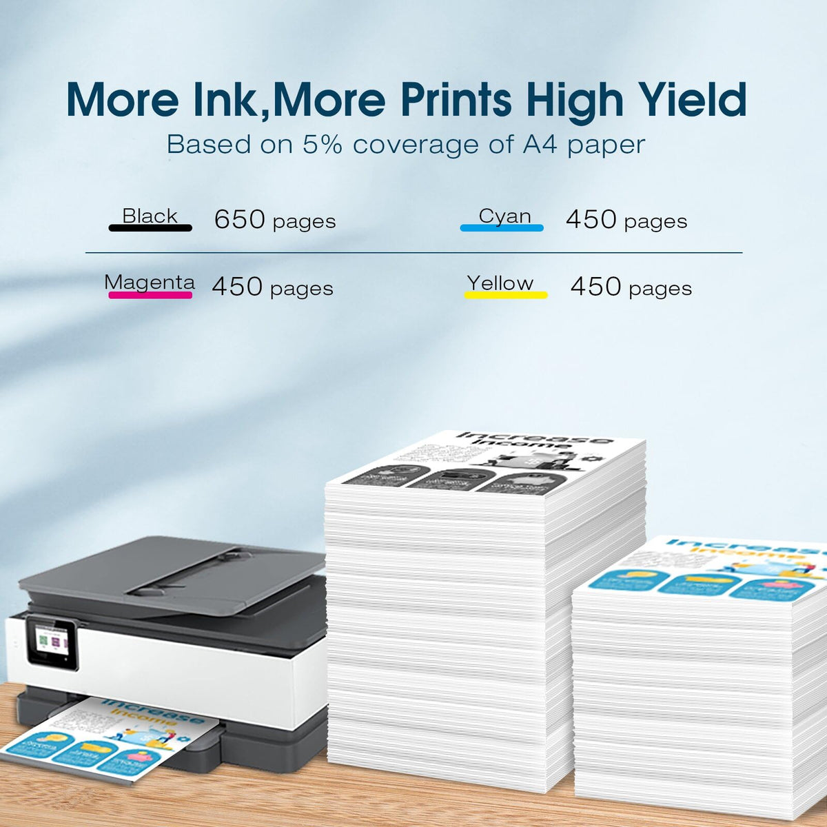 61XL Black&Tri-Color Ink Cartridge Combo Pack Replacement for HP Ink 61 (additional view 3)