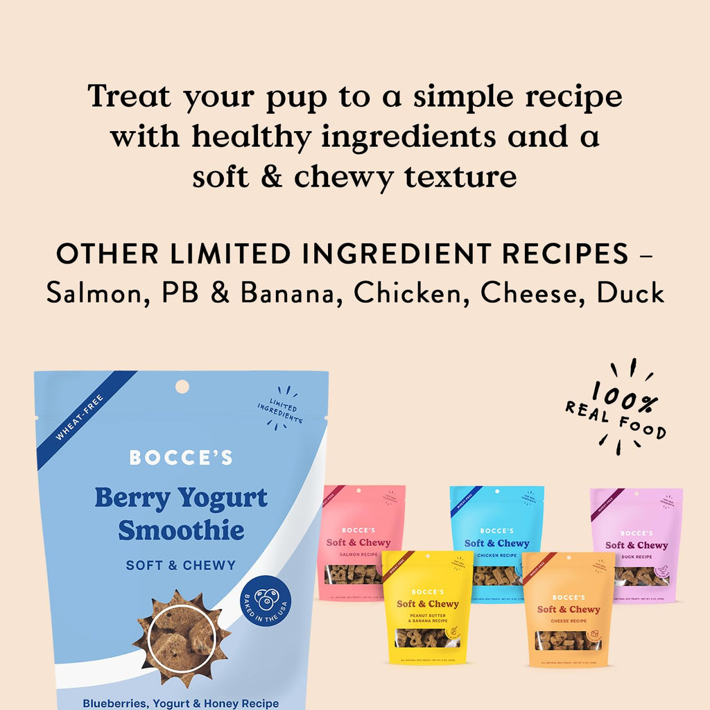 Bocce's Bakery Sweet Flavor Profile Soft & Chewy Cookie Treats for Dogs
