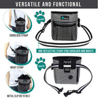 PetAmi Hands Free Dog Treat Pouch for Training and Walking - Black Stripes view 3