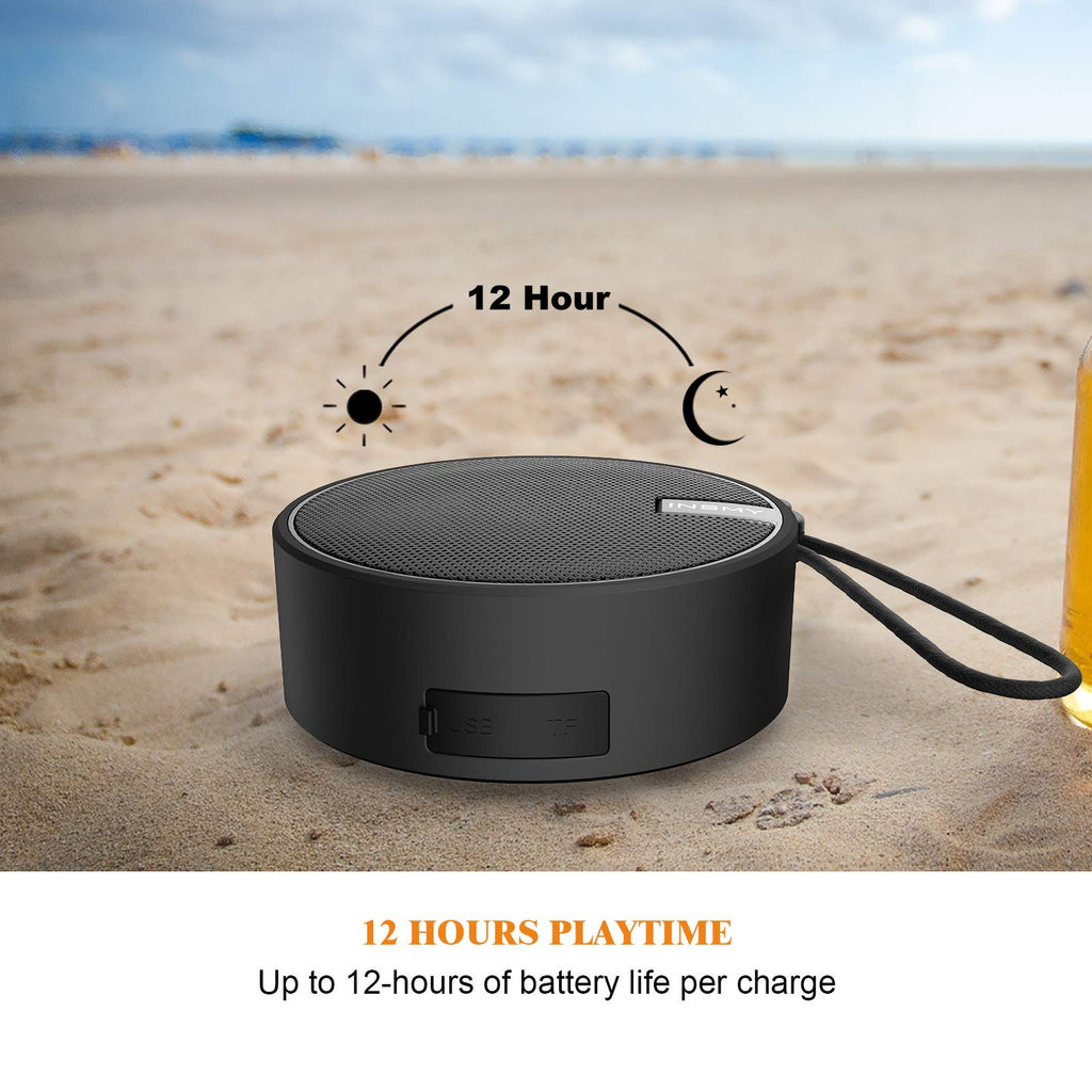INSMY C12 IP67 Waterproof Shower Bluetooth Speakers,Portable Small Speaker - Black view 7