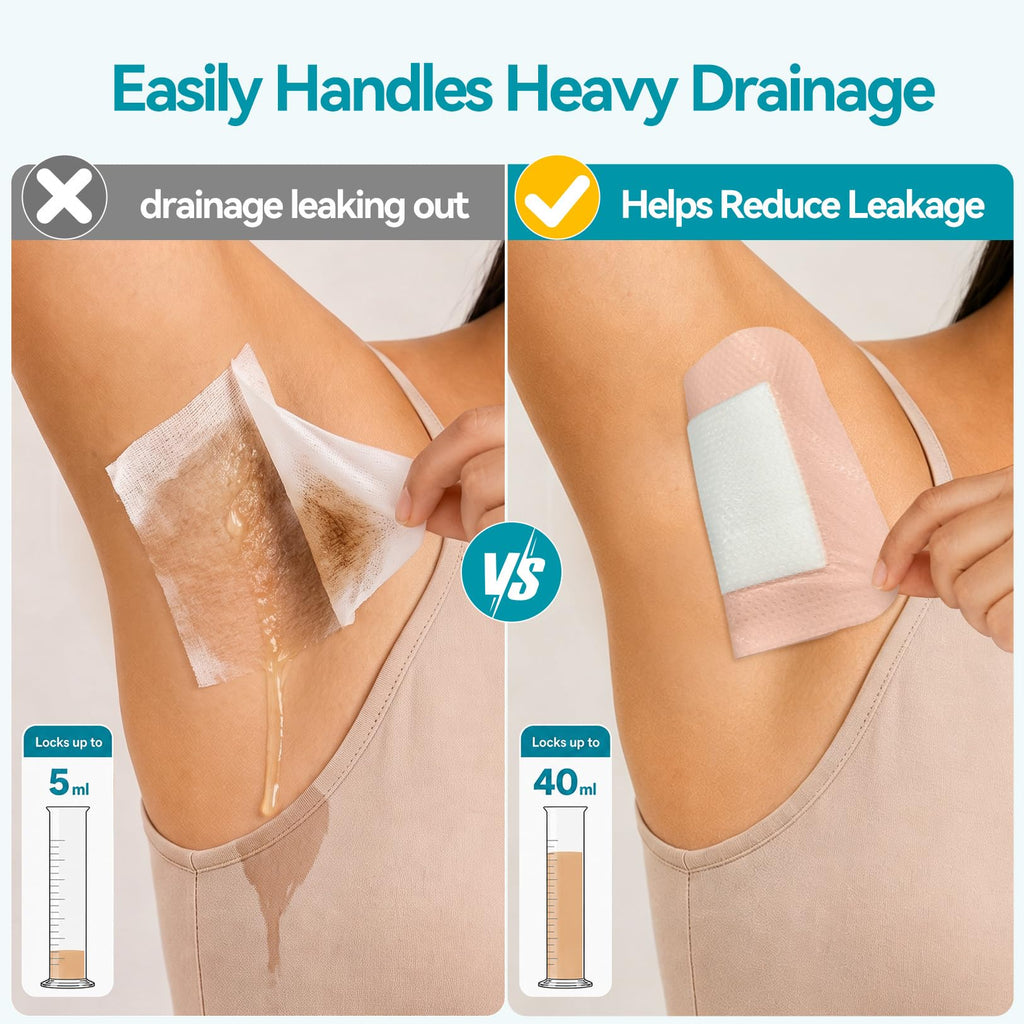 Dimora Silicone Foam Dressing 4"x4" Hidradenitis Suppurativa Pads (101 291) (Pack of 10)