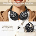 KVIDIO Wired Headphones with Mic - Black view 4