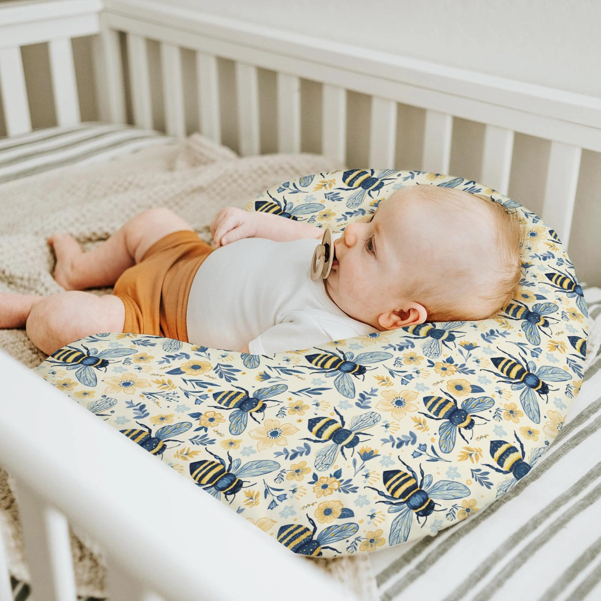 Nursing Pillow Covers for Boy Girl Bees - Bees view 4