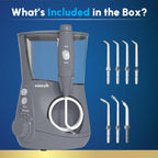Waterpik Aquarius Countertop Water Flosser with 10 Settings, 7 Tips