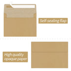 Ouzoustate A2 Invitation Envelopes 4.375x5.75 - kraft view 2