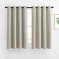 NICETOWN Blackout Kitchen Curtains 45 inch Length - Grommet Thermal Insulated Solid Vertical Drapes Room Darkening (Pack of 2)