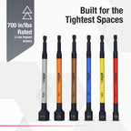 Wiha 70486 Color Coded Magnetic Nut Setter Set, 6 Inch SAE, 6 Piece (additional view 2)