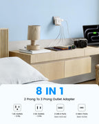 LENCENT Travel Plug Adapter - Type A-17.5W-Japan view 2