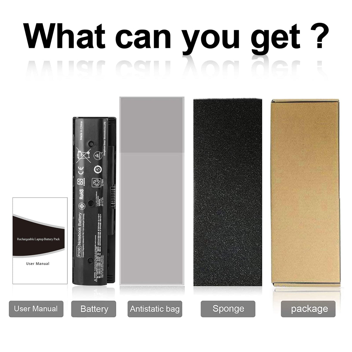 TSKYBEAR P106 PI06 PI09 P109 710416-001 710417-001 Notebook Battery Compatible with HP (additional view 6)