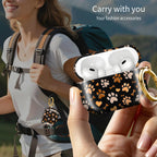 Compatible with AirPod PRO 3 2025 Shockproof Drop-Proof Wireless Earbuds Case with Keychain - Dog paw prints view 3