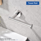 TASTOS Toilet Paper Holder SUS304 Stainless Steel Round - Polished Chrome / 2 view 1