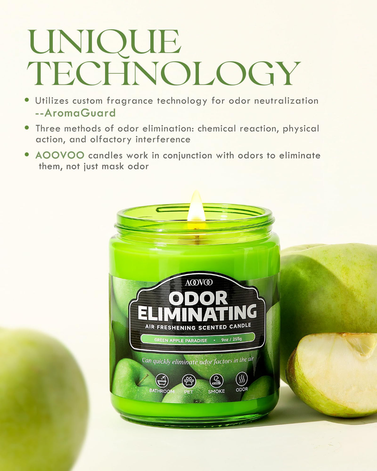 AOOVOO Odor Eliminating Candle