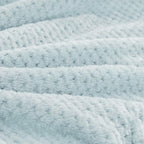 BEDELITE Travel Blanket with Bag, Jacquard Fleece Blanket 65"x40" - Blue view 6