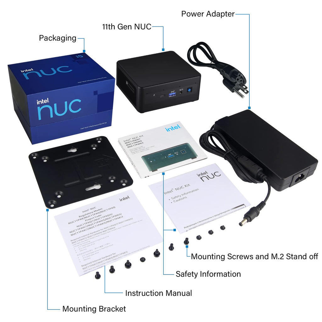 Intel NUC 11 Panther Canyon NUC11PAHi5 Mini PC Computer,16GB RAM 512GB SSD (NUC11PAHi5 16GB+512GB)