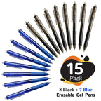 Lineon Erasable Gel Pens, 15 Pack