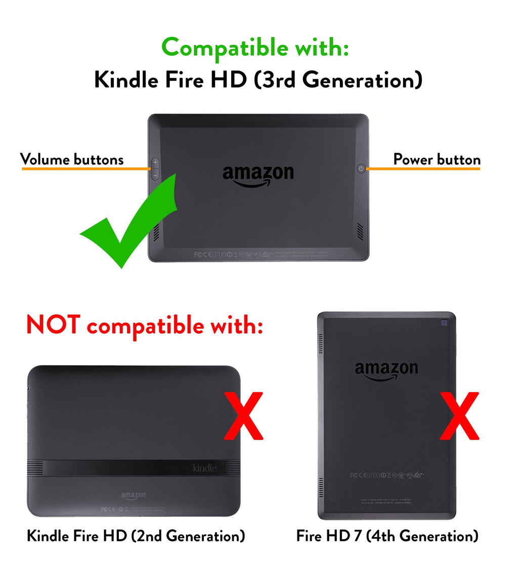 Atlas Waterproof Case for Kindle Fire HD by Incipio, Purple (will only fit 3rd generation) (additional view 5)