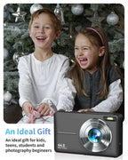 Lecran Digital Camera, FHD 1080P Point and Shoot Camera for Kids Teens, 32GB Card (DC403)