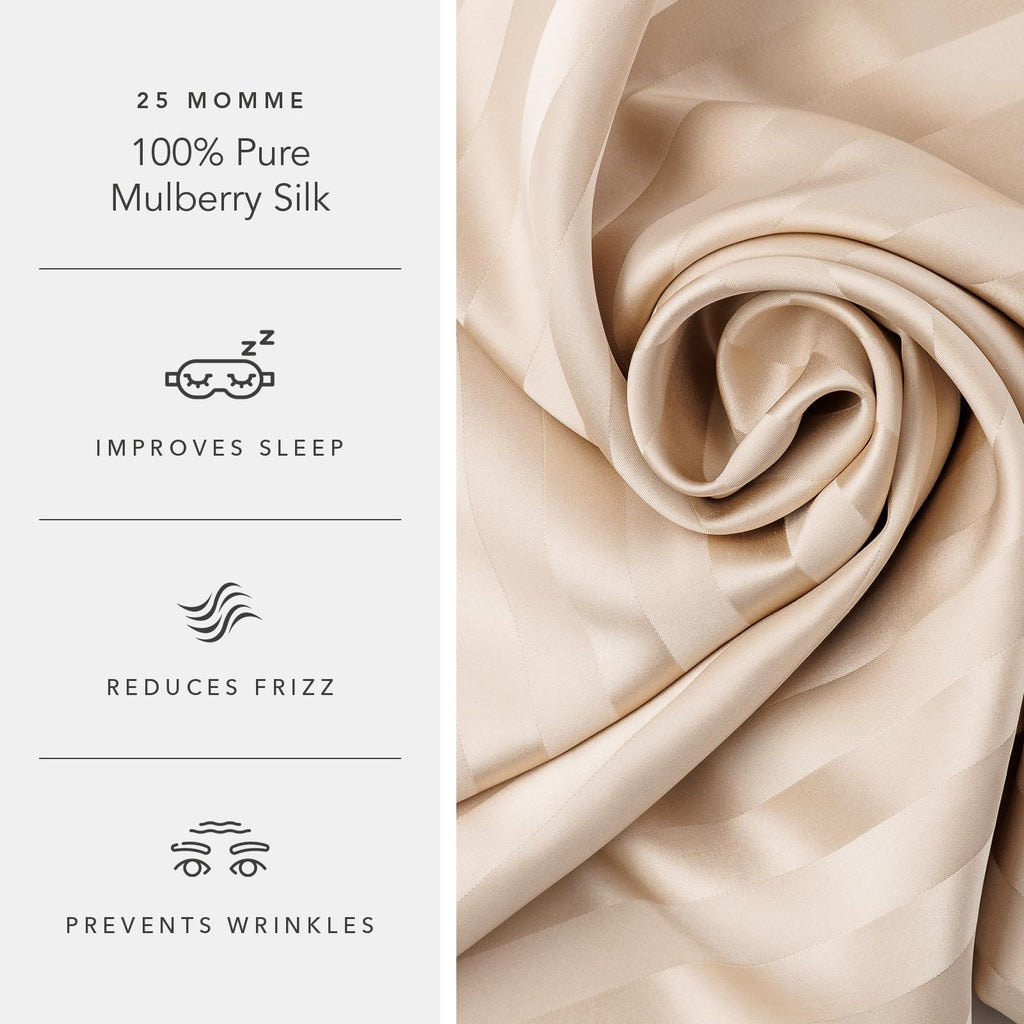 Fishers Finery 25mm 100% Pure Mulberry Silk Pillowcase