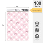 JinRuiKJ Poly Mailers - Grid Bow / 6x9'' - 100 Pack view 1