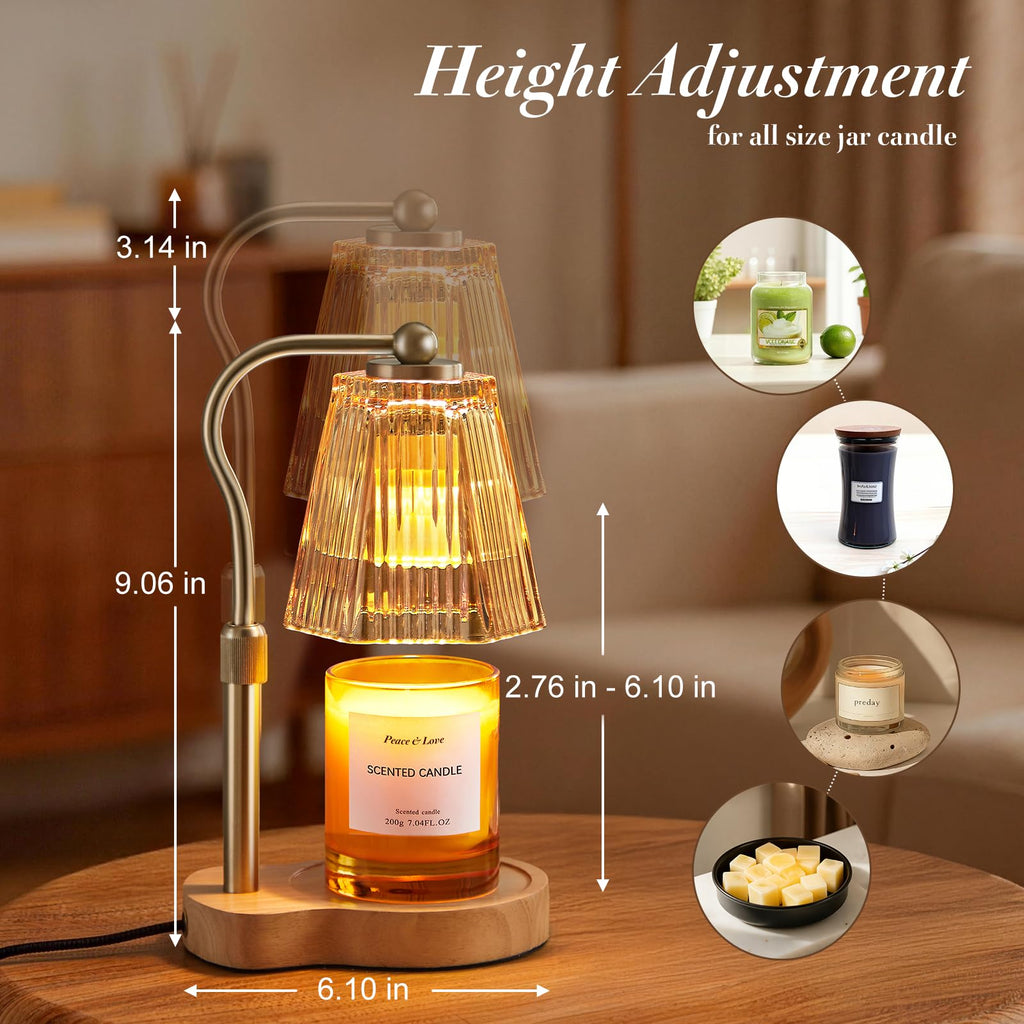 AODHGR Candle Warmer Lamp with Timer Dimmable