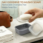 AIMAIAIMAI Travel Soap Case, Compact Silicone Travel Soap