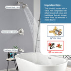 DIFEINI Tub Shower Faucet Combo Set Brushed Nickel Bathtub Faucet Set Shower System with Tub Spout Shower Tub Kit