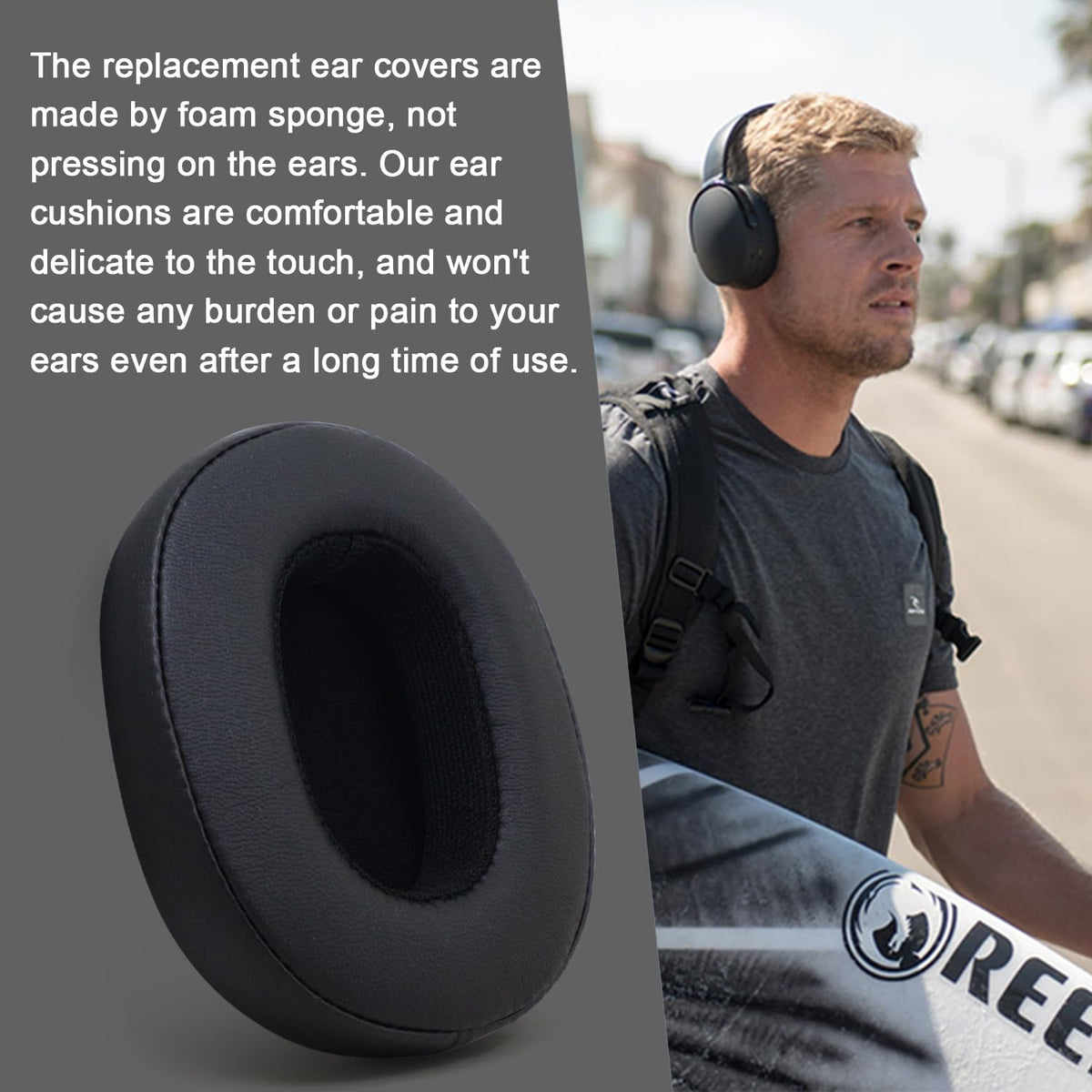 Replacement Ear Pads for Skullcandy Crusher Wireless/Evo/ANC Hesh 3/EVO/ANC - black view 5