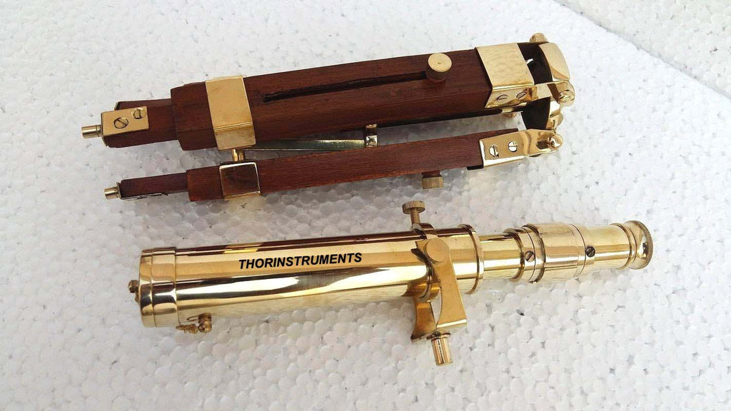 Vintage Brass Nautical Telescope on Tripod Stand Desktop Telescope Outdoor Adventures (additional view 8)