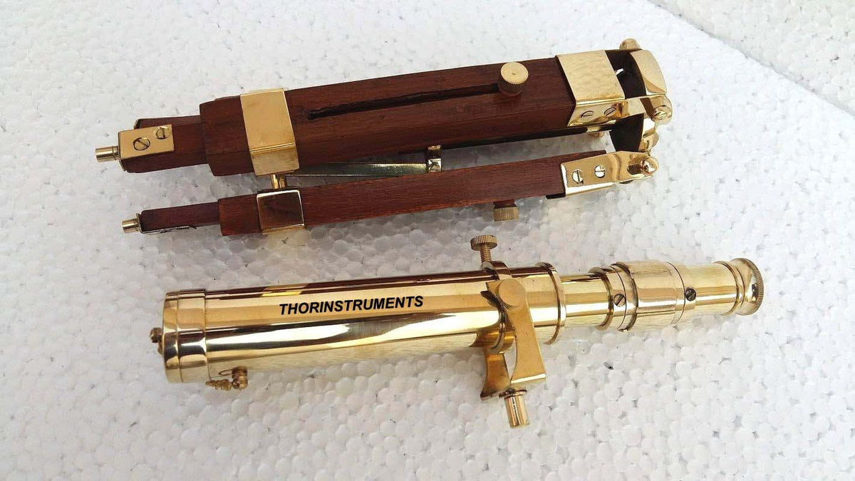Vintage Brass Nautical Telescope on Tripod Stand Desktop Telescope Outdoor Adventures (additional view 8)