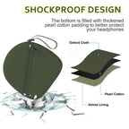Headphone Case Compatible with JBL/Beats/Sony/BERIBES/SoundCore/TOZO/KVIDIO/JLab/Bose, Ultra-Thin Headphone Bag Travel Carrying Universal - Dark Green view 6