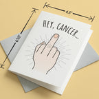 Funny Cancer Card, Hey Cancer Card, Cancer Support Card for Friend, Funny Card for Cancer (additional view 3)