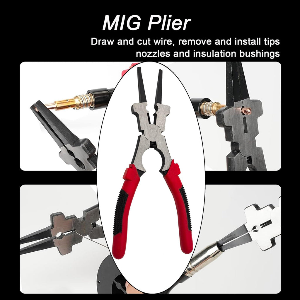 VASTOOLS MIG Welding Tools,8sets,Chipping Hammer,Leather Welding Gloves 13.5",Soapstone (additional view 3)