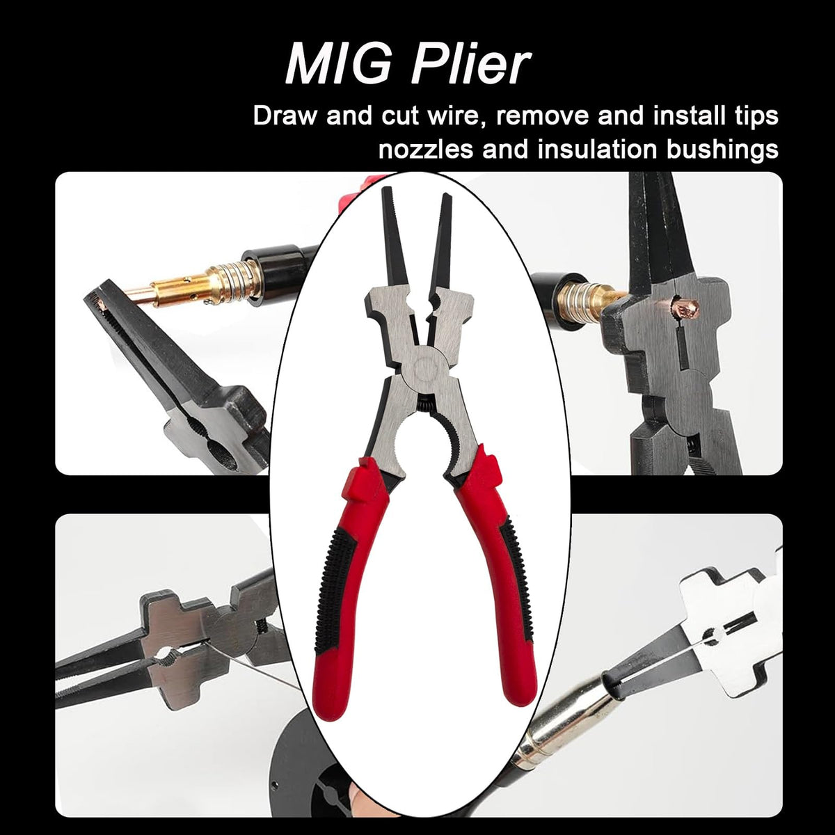 VASTOOLS MIG Welding Tools,8sets,Chipping Hammer,Leather Welding Gloves 13.5",Soapstone (additional view 3)