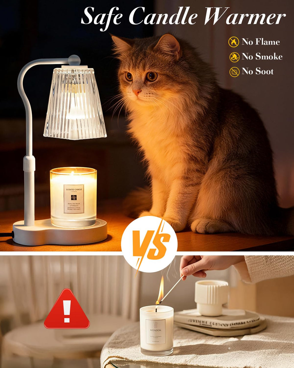 AODHGR Candle Warmer Lamp with Timer Dimmable