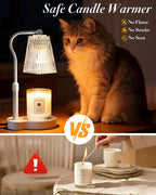 AODHGR Candle Warmer Lamp with Timer Dimmable