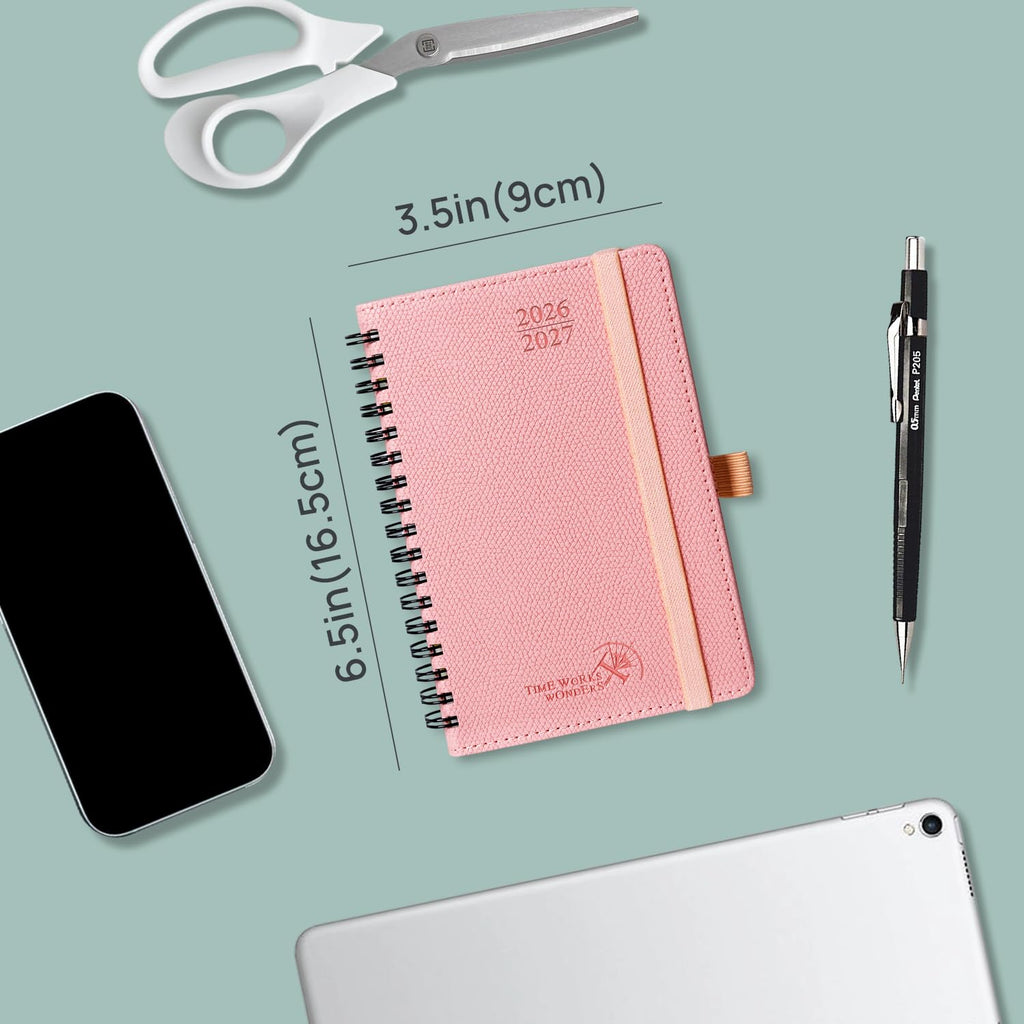 POPRUN Weekly Planner - Black / Small - 4" x 6.25" / Academic Year 2026-2027 view 1