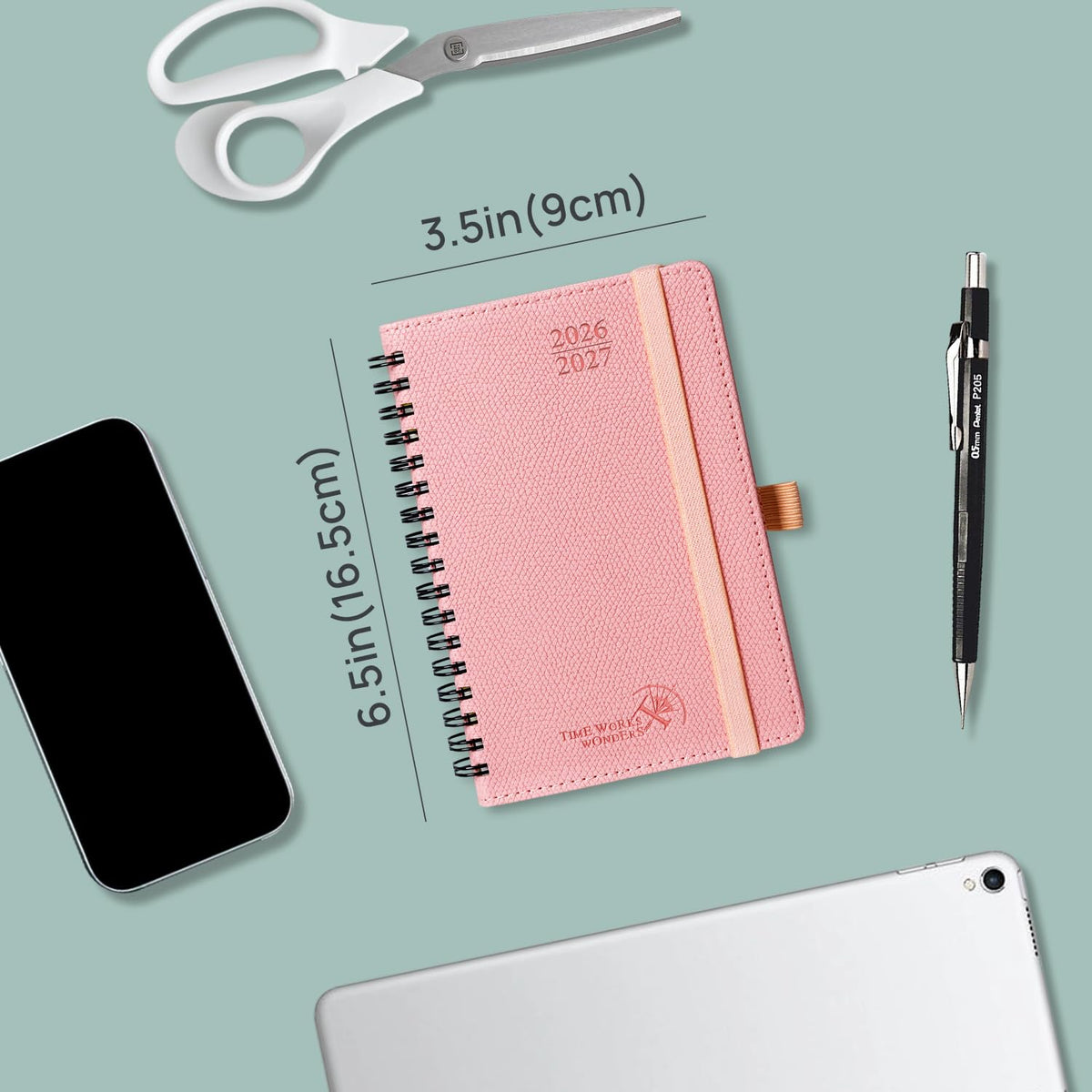 POPRUN Weekly Planner - Black / Small - 4" x 6.25" / Academic Year 2026-2027 view 1