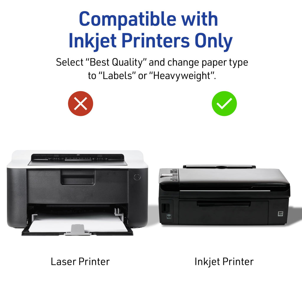 Avery Printable Heat Transfer Paper for Dark Fabrics, 8.5" x 11", Inkjet Printer Compatible