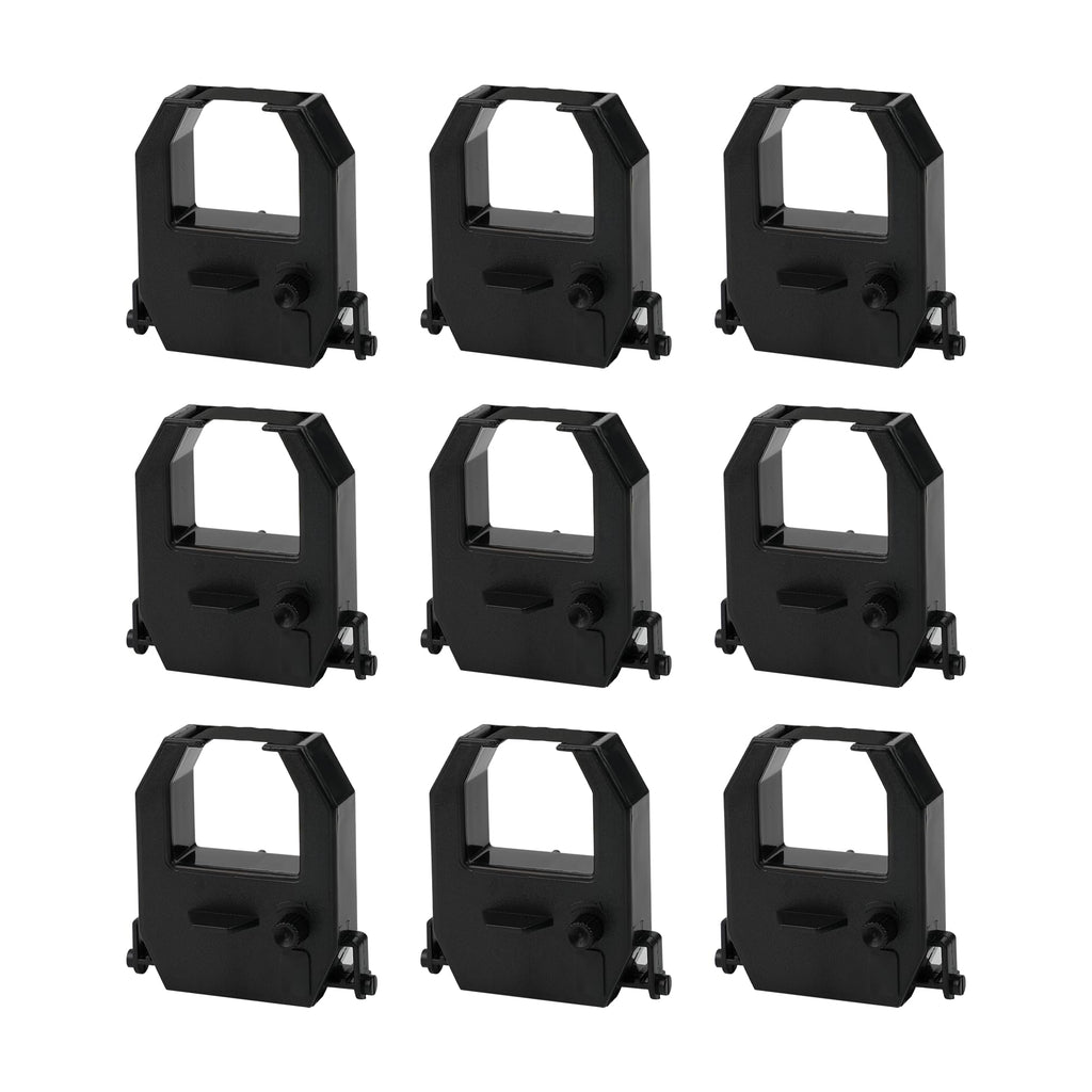 Amano Time Clocks Ribbon Replacement Ribbon Fits Amano PIX 10/15/20/21/25/35/28/55/75/95/200/3000/4000 - Black-9pcs